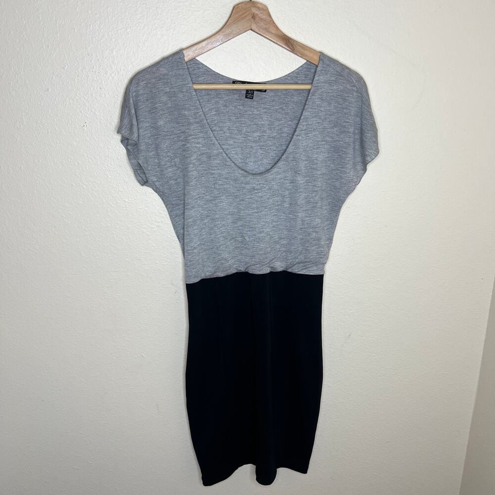 Elizabeth and James Blouson Black and Gray Dress XS